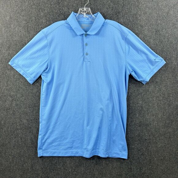 Nike Triumph Polo Shirt Men’s Medium Blue Dri-Fit Golf Performance Casual - Picture 1 of 10